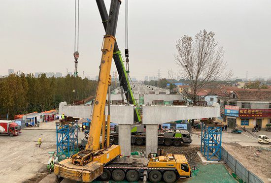 建設(shè)再提速!中建八二濟(jì)寧共青團(tuán)路北延高鐵連接線(xiàn)項(xiàng)目完成主線(xiàn)蓋梁施工